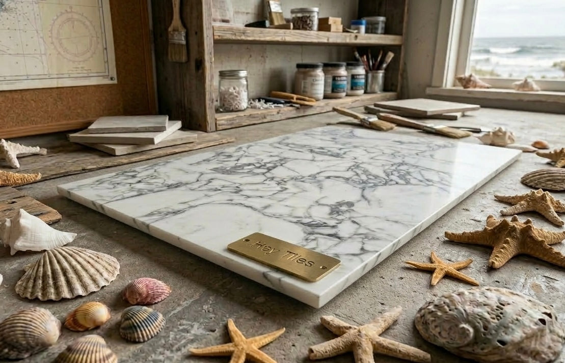 12x24 x 3/8  Arabescato Deluxe Italian Marble Tile