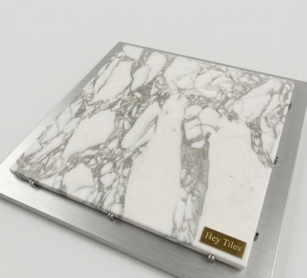 12x12, 3/8 Arabescato Deluxe Italian Marble Tile