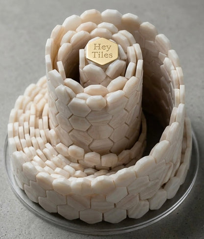 White Onyx 2" Hexagon Polished — product image 5