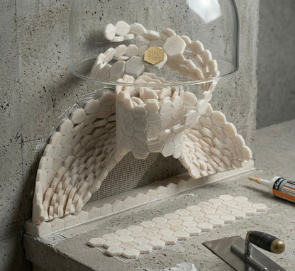 White Onyx 2" Hexagon Polished — product image 3