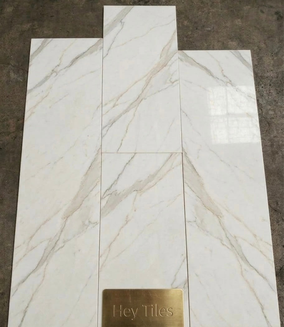 18x36 Calacatta Gold Marble Tile, Italian, A Grade