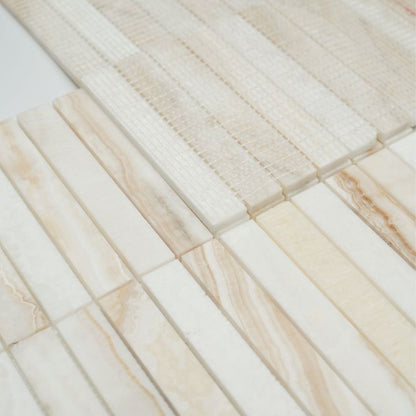 Vanilla Onyx KitKat Mosaic Tile 11.75 x 11.75 — product image 2