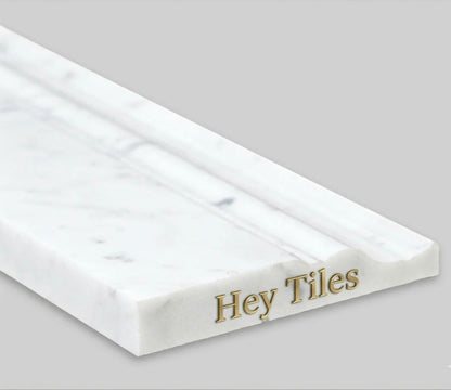 Oriental White Marble 4.75” x 12" Baseboard Trim — product image 2