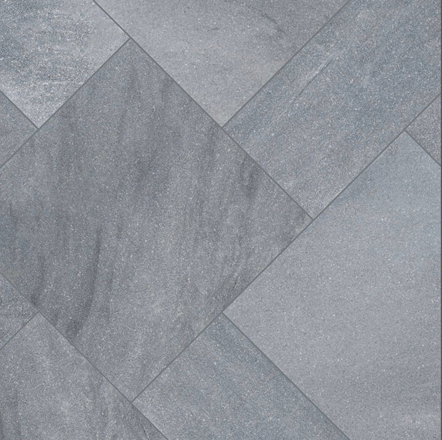 Cosmic Black French Pattern Sand Blasted Architectural Paver Tiles - 10 Bundles