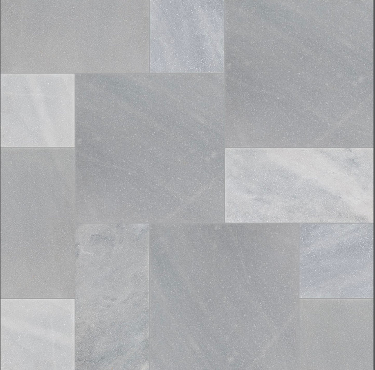 Cosmic Gray Sandblasted Granite Architectural Paver French Pattern -10 Bundles