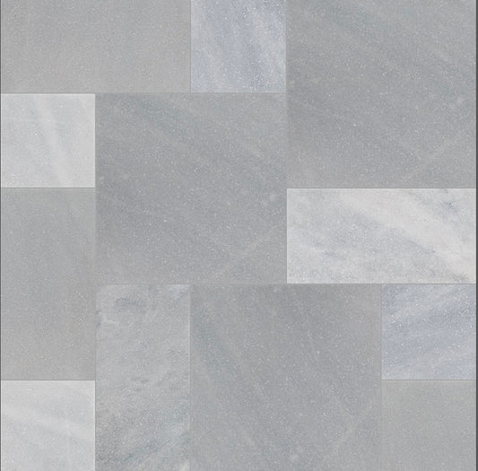Cosmic Gray Sandblasted Granite Architectural Paver French Pattern -10 Bundles