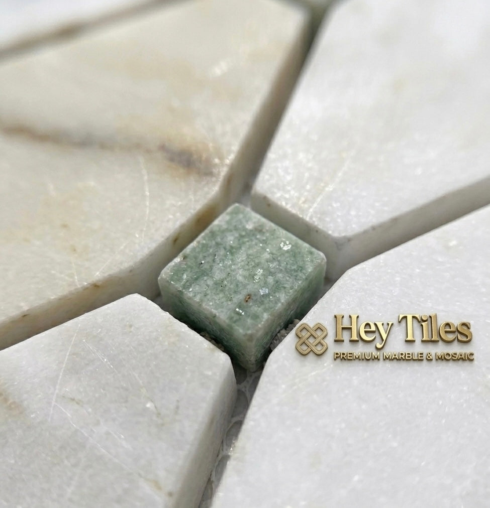 Calacatta Green CalaVerde 2x4 Octave Marble Mosaic