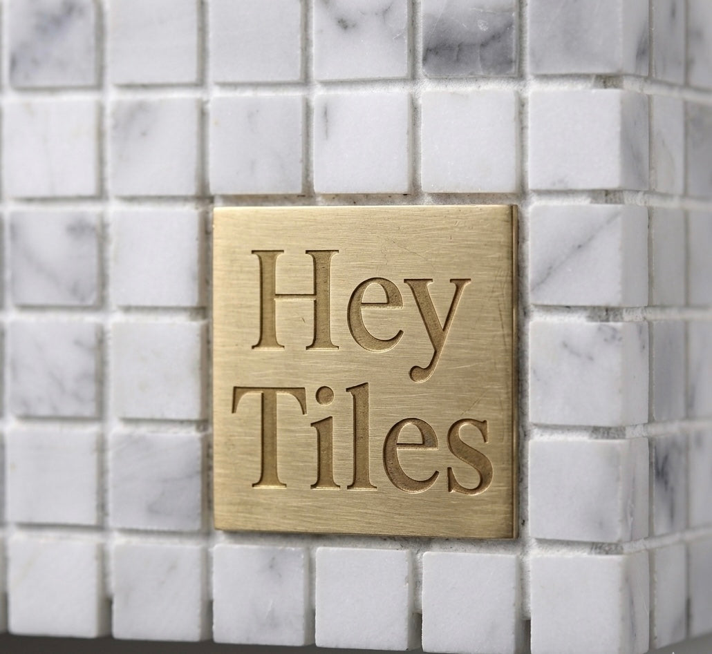 White Carrara Marble Square 5/8″ X 5/8 Mosaic Tile