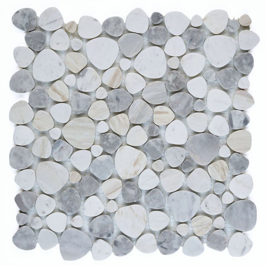 Aphrodite Coastal Honed 12 x 12 Pebble Mosaic