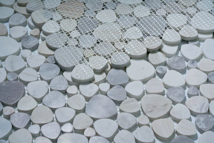 Aphrodite Coastal Honed 12 x 12 Pebble Mosaic