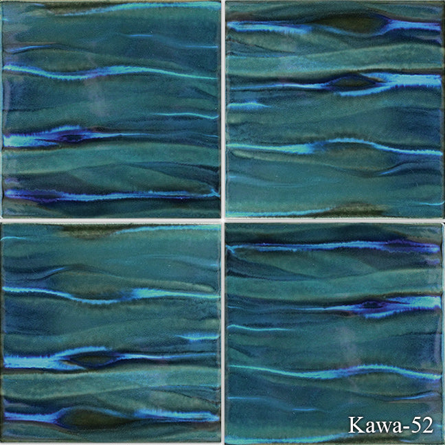 Kawa Aqua Jade 6" x 6" Porcelain Pool Tile by Fujiwa Tile