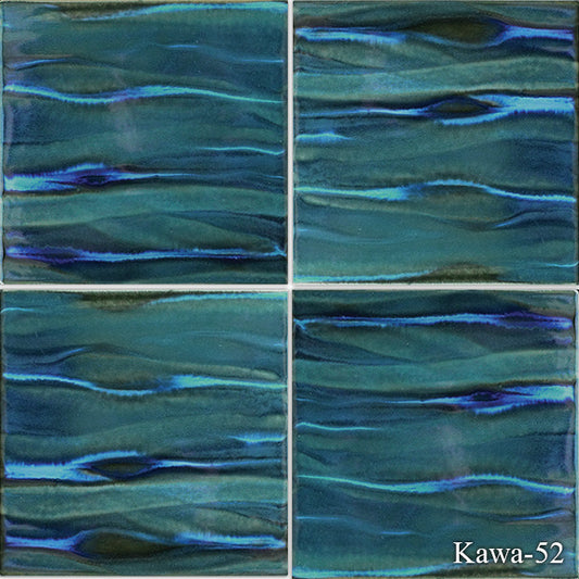Kawa Aqua Jade 6" x 6" Porcelain Pool Tile by Fujiwa Tile