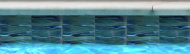 Kawa Aqua Jade 6" x 6" Porcelain Pool Tile by Fujiwa Tile