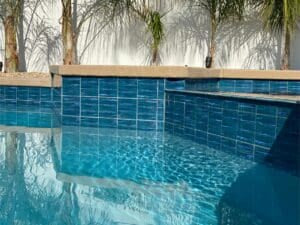 Kawa Aqua Jade 6" x 6" Porcelain Pool Tile by Fujiwa Tile