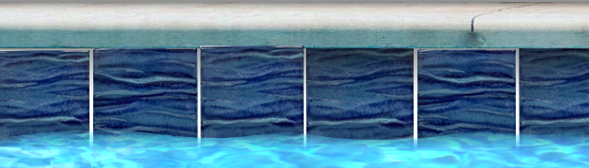 Kawa Aqua Blue 6" x 6" Porcelain Pool Tile by Fujiwa Tile