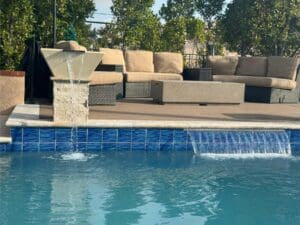 Kawa Aqua Blue 6" x 6" Porcelain Pool Tile by Fujiwa Tile