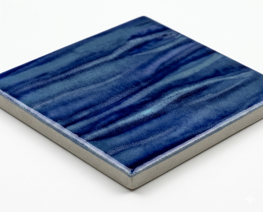 Kawa Aqua Blue 6" x 6" Porcelain Pool Tile by Fujiwa Tile