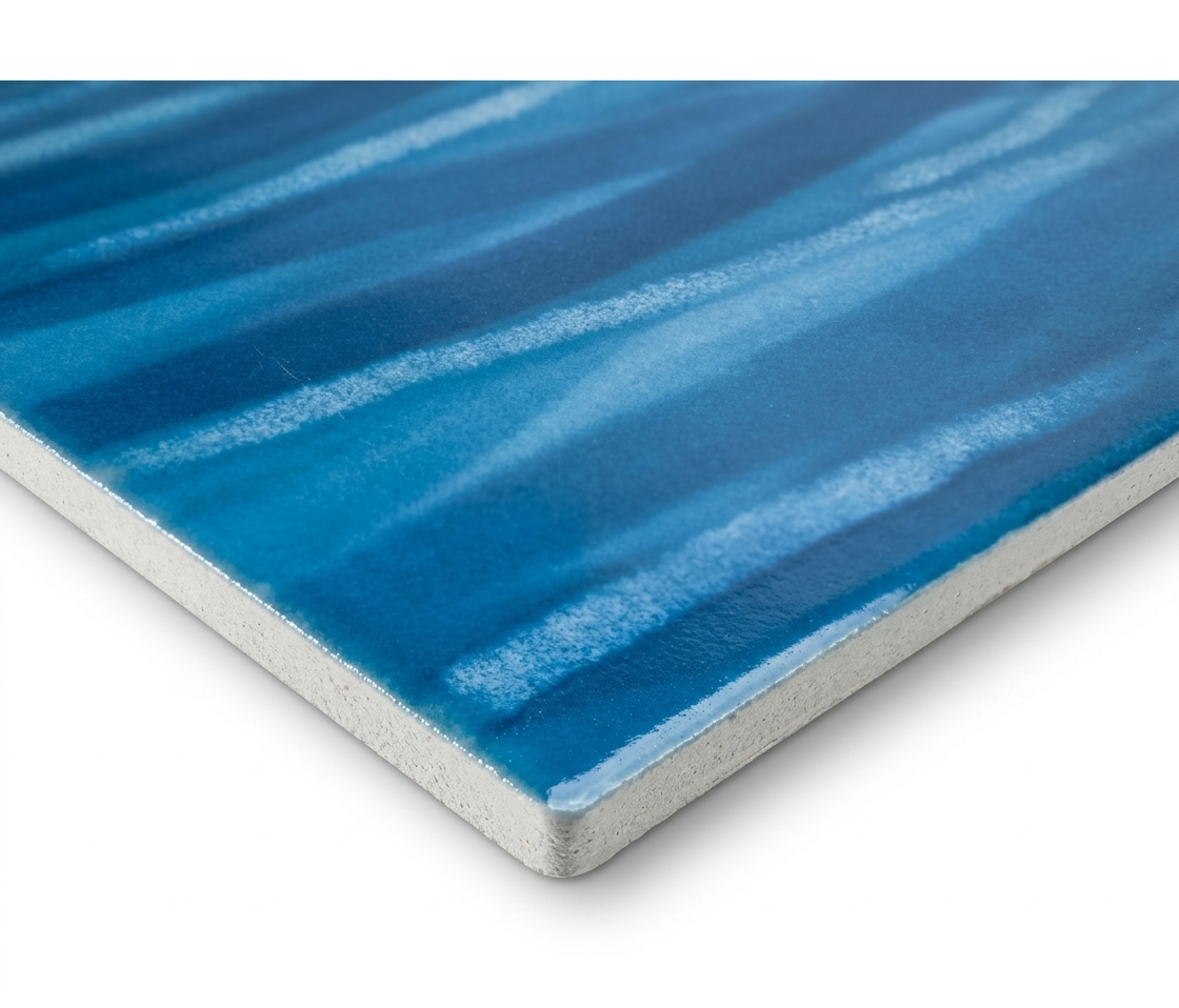 Kawa Summer Blue 6" x 6" Porcelain Pool Tile by Fujiwa Tile