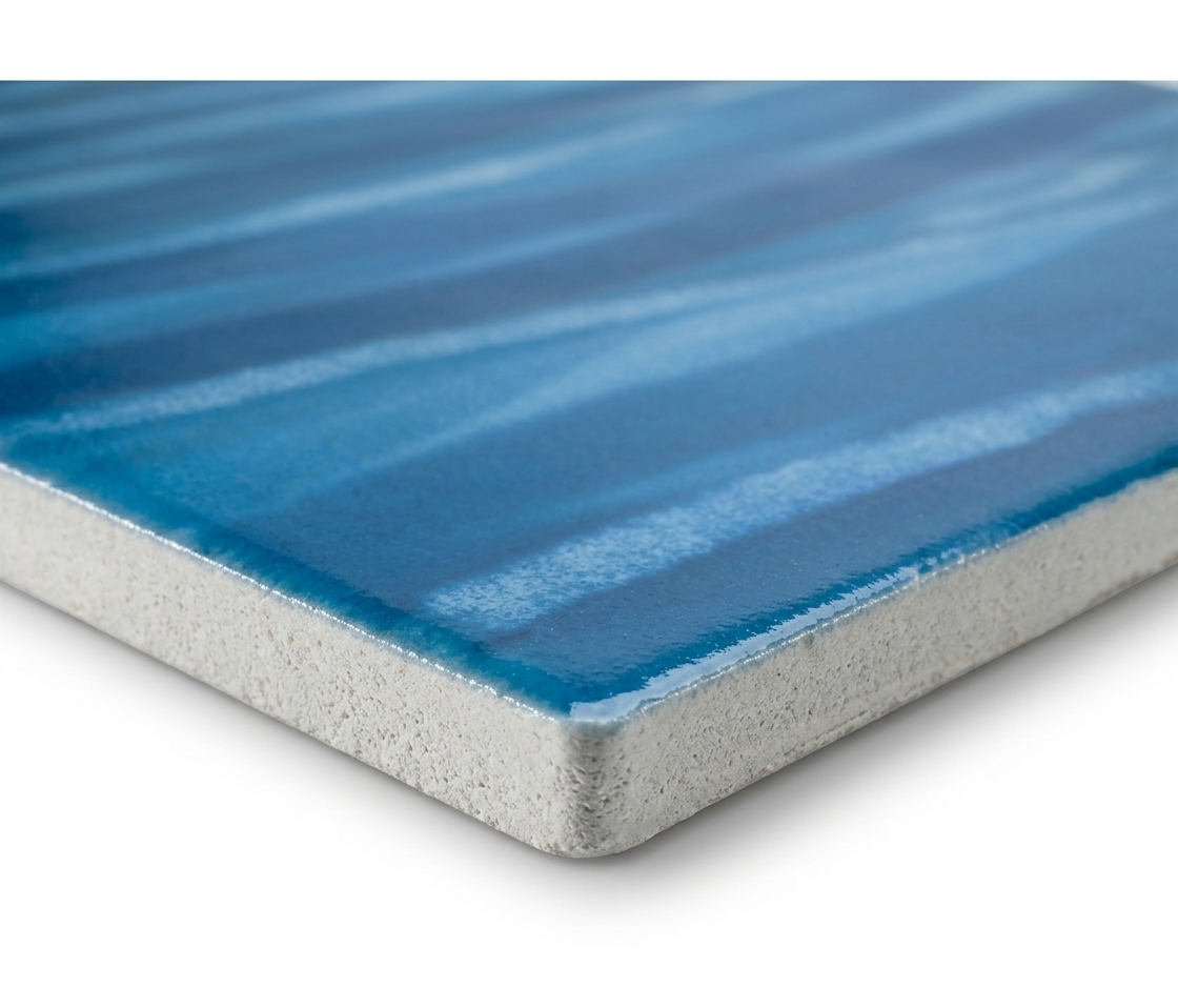 Kawa Summer Blue 6" x 6" Porcelain Pool Tile by Fujiwa Tile