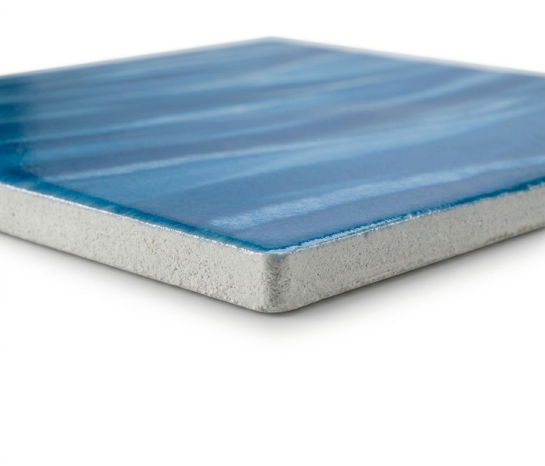 Kawa Summer Blue 6" x 6" Porcelain Pool Tile by Fujiwa Tile