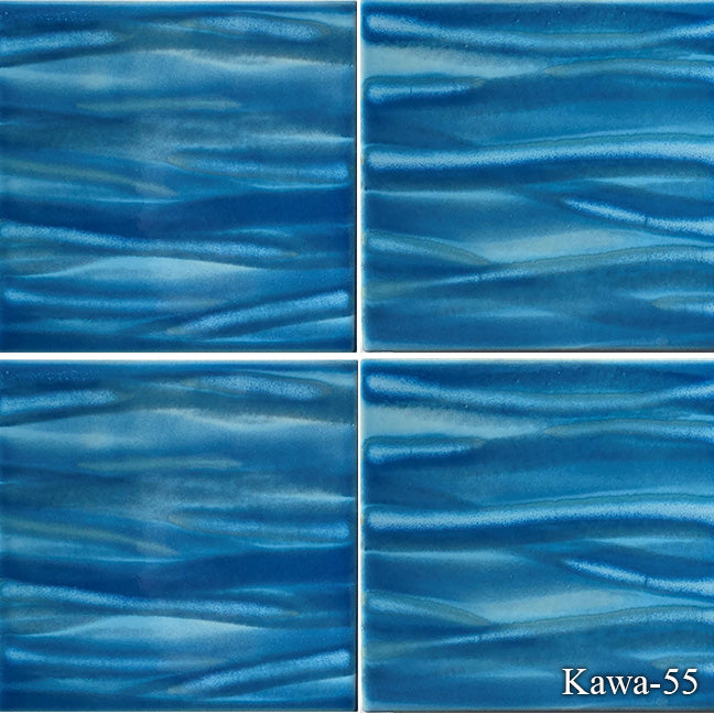 Kawa Summer Blue 6" x 6" Porcelain Pool Tile by Fujiwa Tile