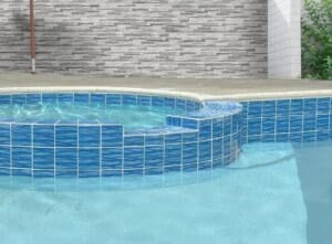 Kawa Summer Blue 6" x 6" Porcelain Pool Tile by Fujiwa Tile