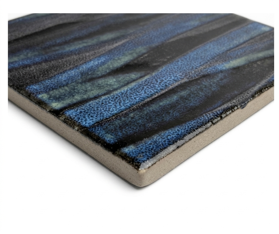 Kawa Smoky Blue 6" x 6" Porcelain Pool Tile by Fujiwa Tile