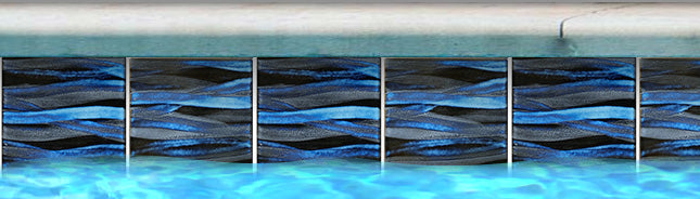 Kawa Smoky Blue 6" x 6" Porcelain Pool Tile by Fujiwa Tile