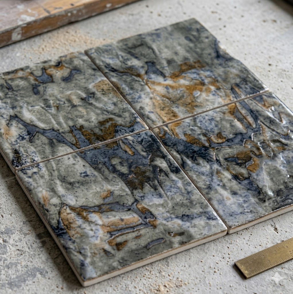Inka Abalone 6" x 6" Glazed Porcelain Pool Tile by Fujiwa Tile
