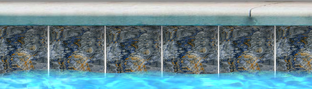 Inka Blue Quartz 6" x 6" Glazed Porcelain Pool Tile by Fujiwa Tile