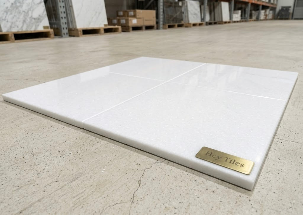 18x18 Thassos White Marble Premium Tile From Greece
