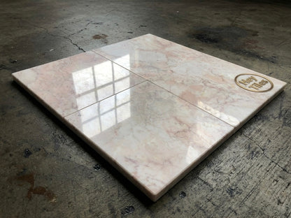 Premium Cherry Blossom Blush Pink 12x12 Polished Marble Flooring & Wall Tile — product image 7