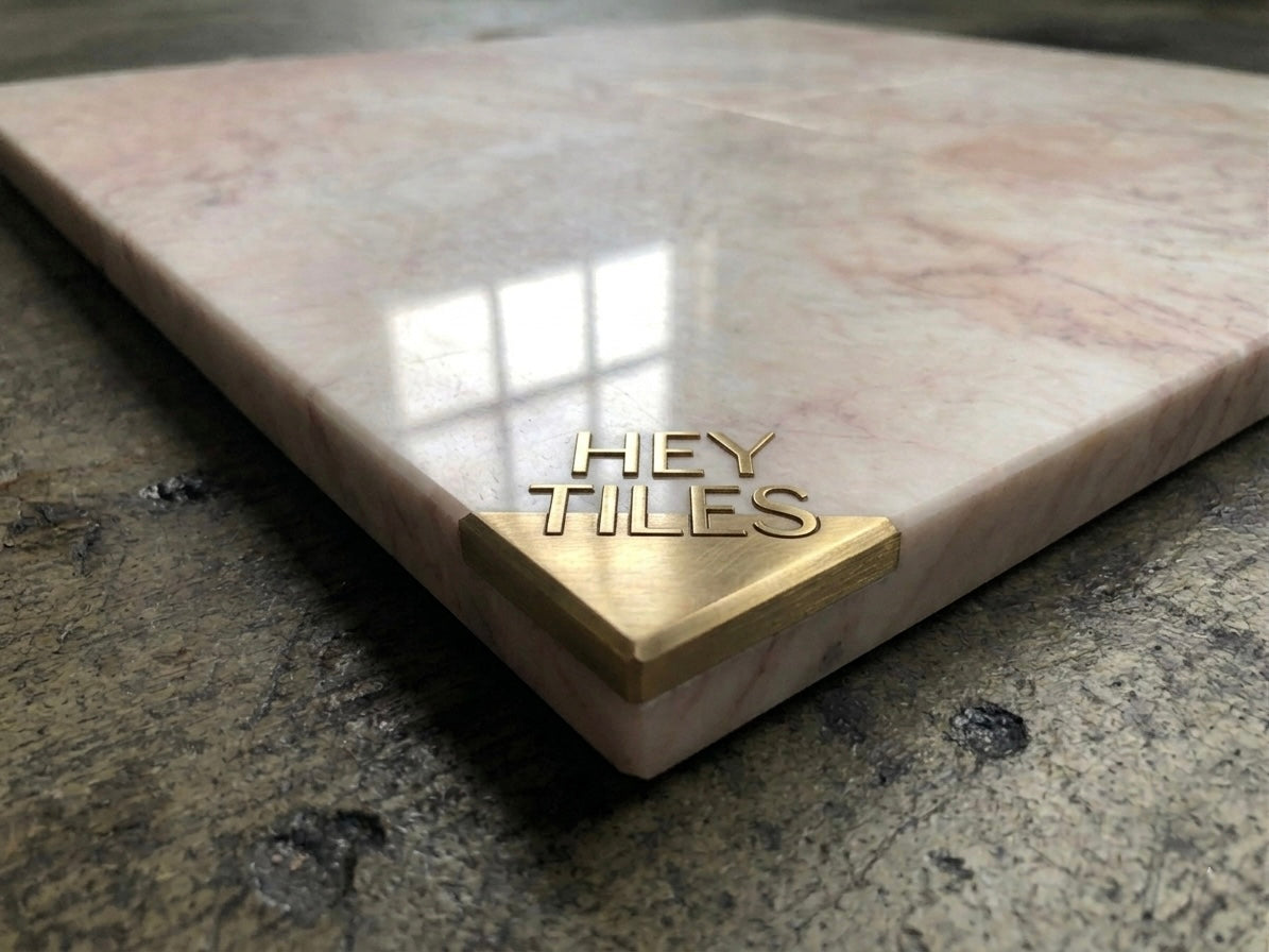 Premium Cherry Blossom Blush Pink 12x12 Polished Marble Flooring & Wall Tile