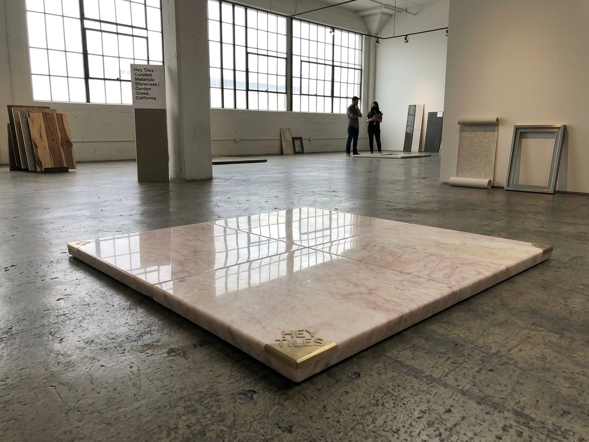 Premium Cherry Blossom Blush Pink 12x12 Polished Marble Flooring & Wall Tile