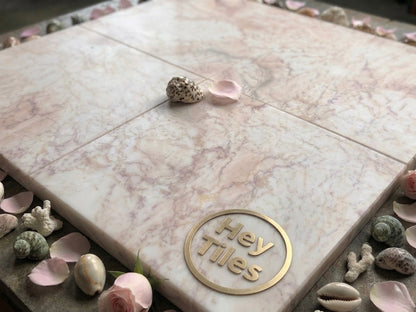 Premium Cherry Blossom Blush Pink 12x12 Honed Marble Flooring & Wall Tile — product image 2