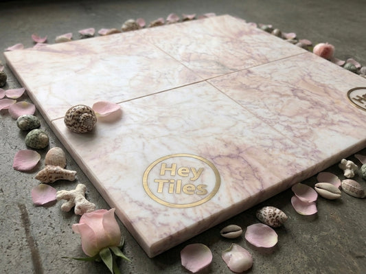 Premium Cherry Blossom Blush Pink 12x12 Honed Marble Flooring & Wall Tile