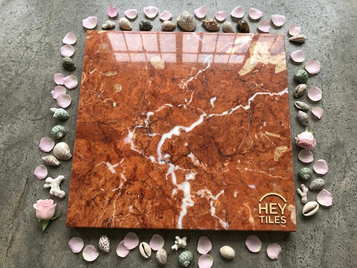 12x12 Rojo Alicante Premium Spanish Marble Polished