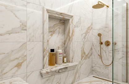 Calacatta Gold Tall Bottle" Luxury  12"x24" Shampoo Niche — product image 2