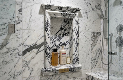 Tall Bottle" Luxury Niche: Arabescato Italian Marble Edition 12" x 24" — product image 2