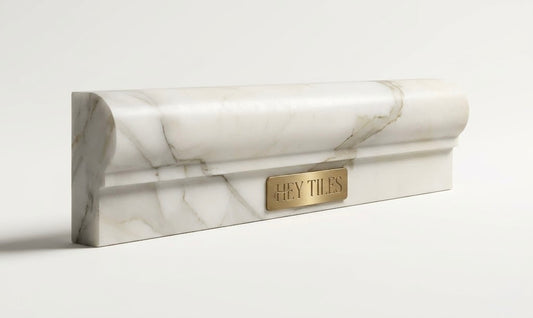 2x12 Tuscan Calacatta Gold Marble Chair Rail Molding Trim