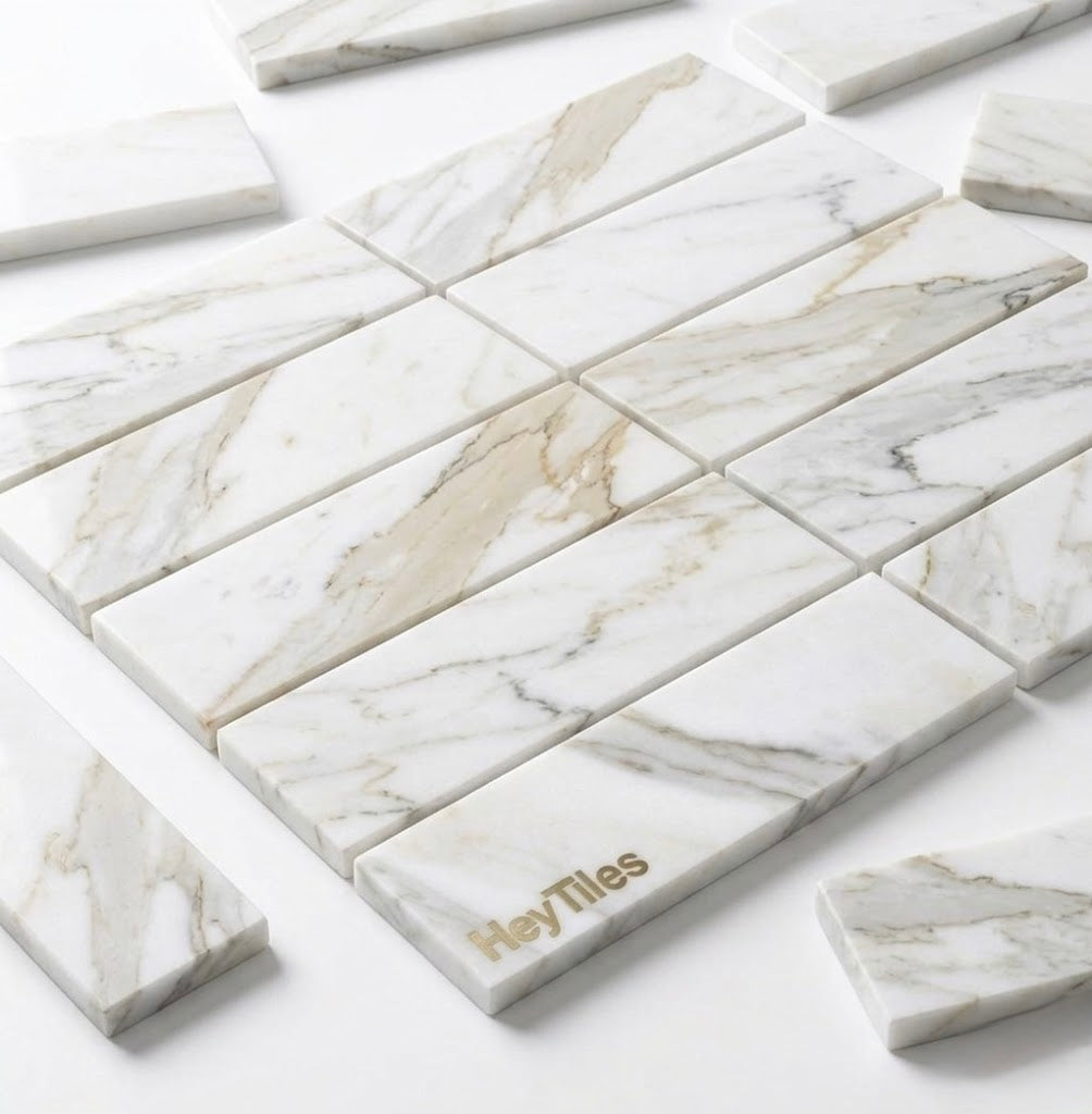 2X8 Tuscan Calacatta Gold ( Oro ) Italian Marble Tile