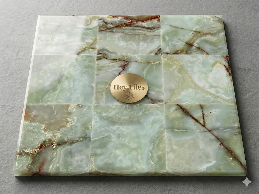 12x12 Verde Lucent Green Onyx Tile