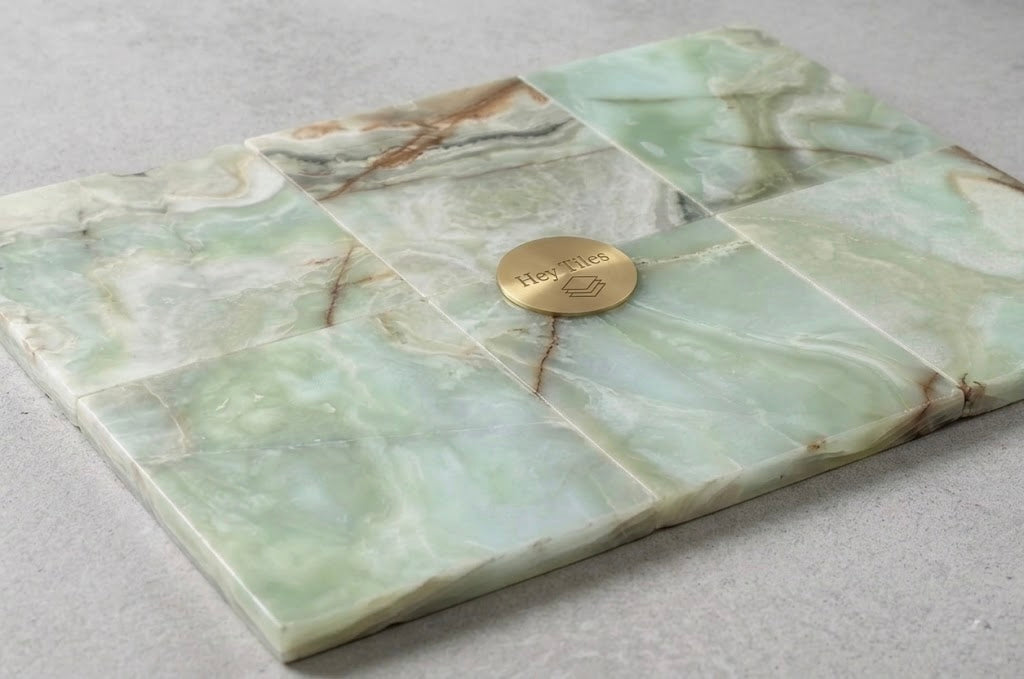 12x12 Verde Lucent Green Onyx Tile