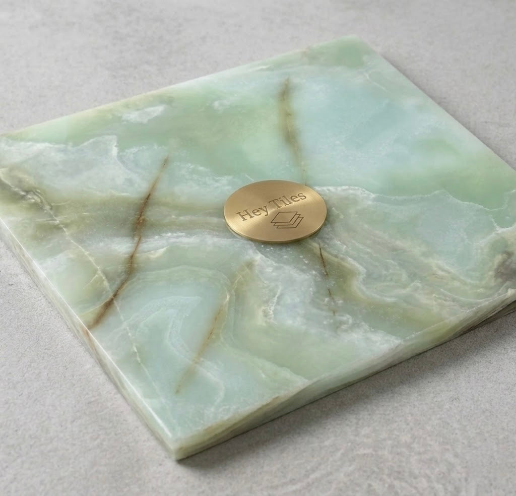 12x12 Verde Lucent Green Onyx Tile