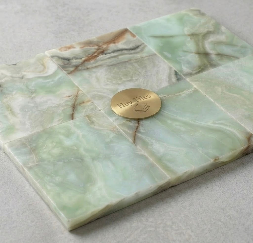 12x12 Verde Lucent Green Onyx Tile