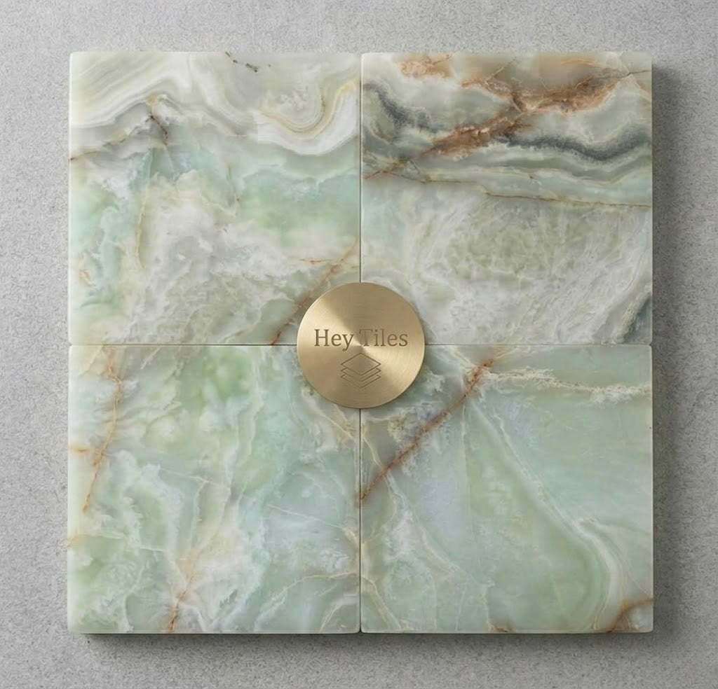 12x12 Verde Lucent Green Onyx Tile