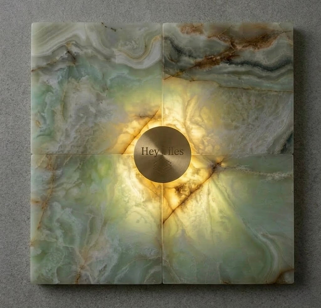 12x12 Verde Lucent Green Onyx Tile