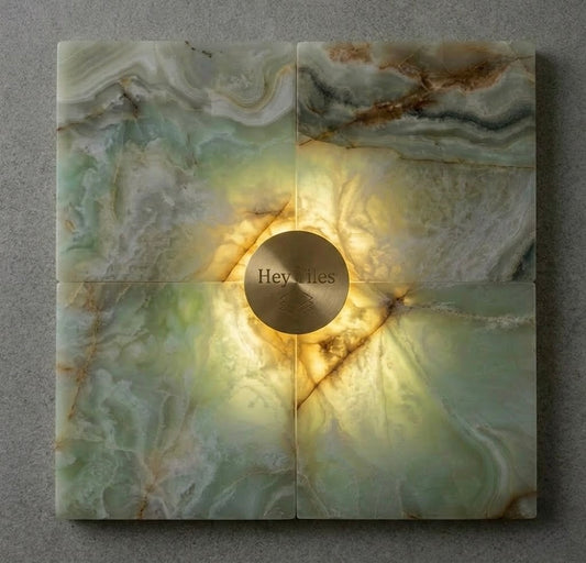 12x12 Verde Lucent Green Onyx Tile