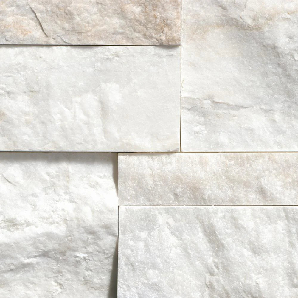 MSI XL Rockmount Arabescato Venato 9"x18" Natural Marble Ledger Corner Wall Tile