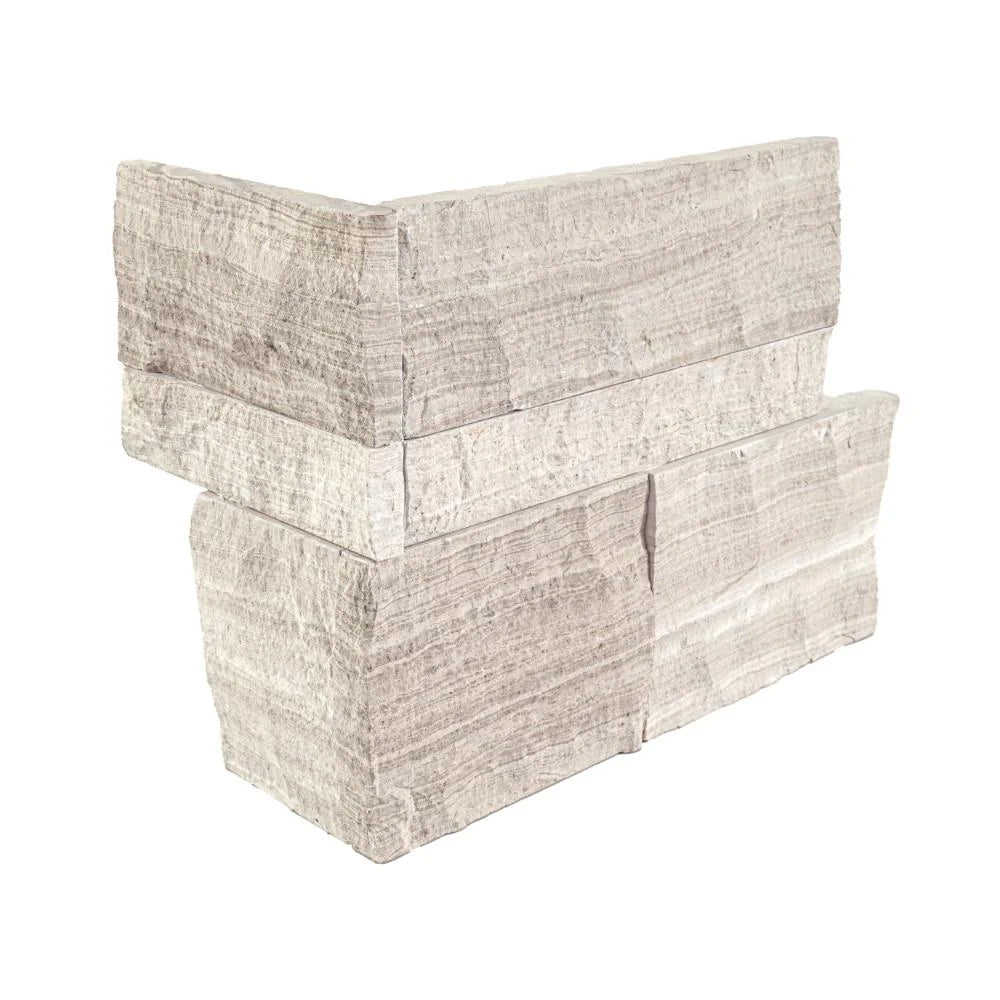 Rockmount XL-Canyon Oak 9" x 12" x 6" Natural Limestone Ledger Corner Panel by MSI